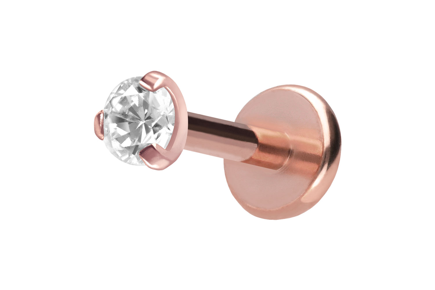 Titan Labret mit Push Fit EINGEFASSTER KRISTALL | RO = Roségoldfarben | 1 | 7 | 2 | PFT5088_[288131]